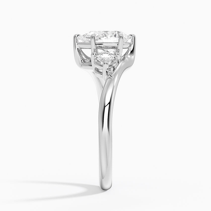 Atelier Three Stone Diamond Ring (1/3 ct. tw.) Platinum Pear Engagement Ring