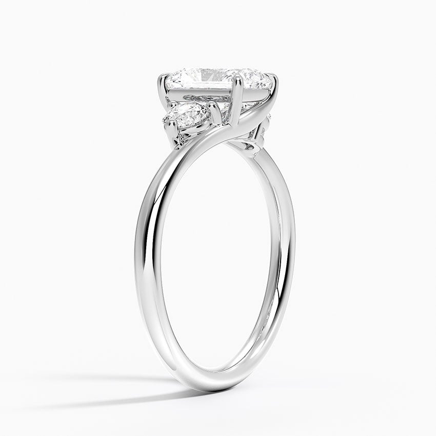 Atelier Three Stone Diamond Ring (1/3 ct. tw.) Platinum Radiant Engagement Ring