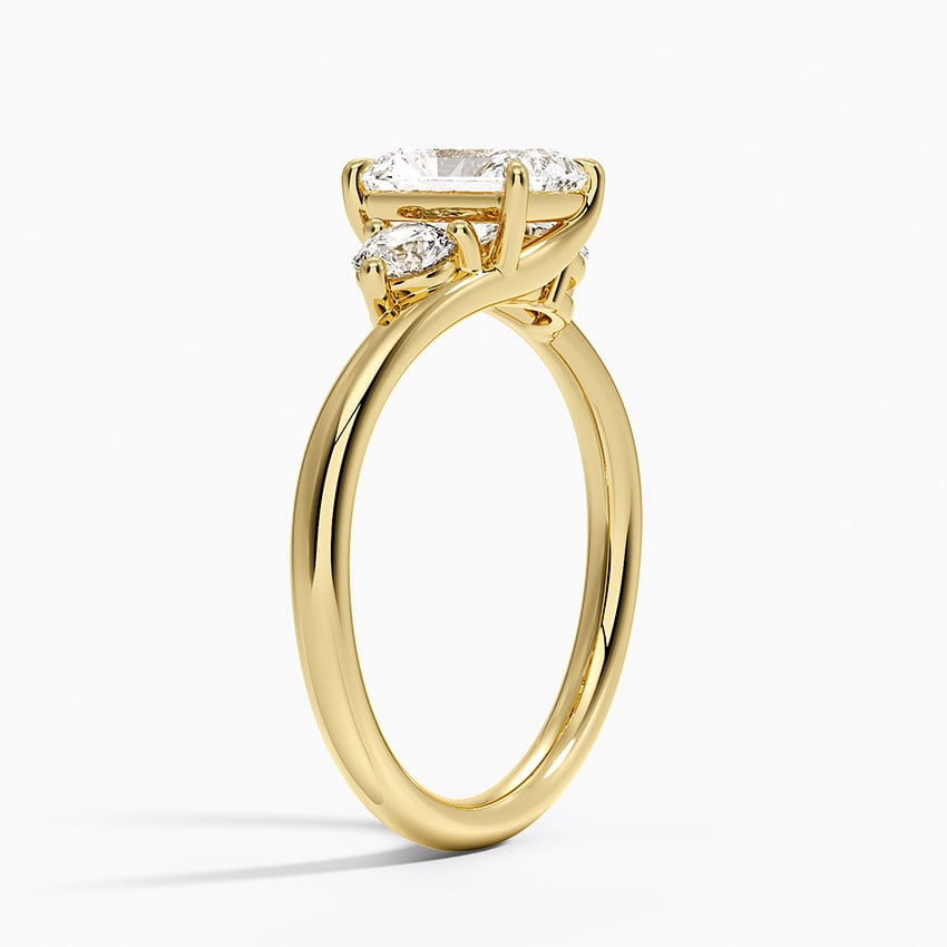 Atelier Three Stone Diamond Ring (1/3 ct. tw.) Yellow Gold 18k Radiant Engagement Ring