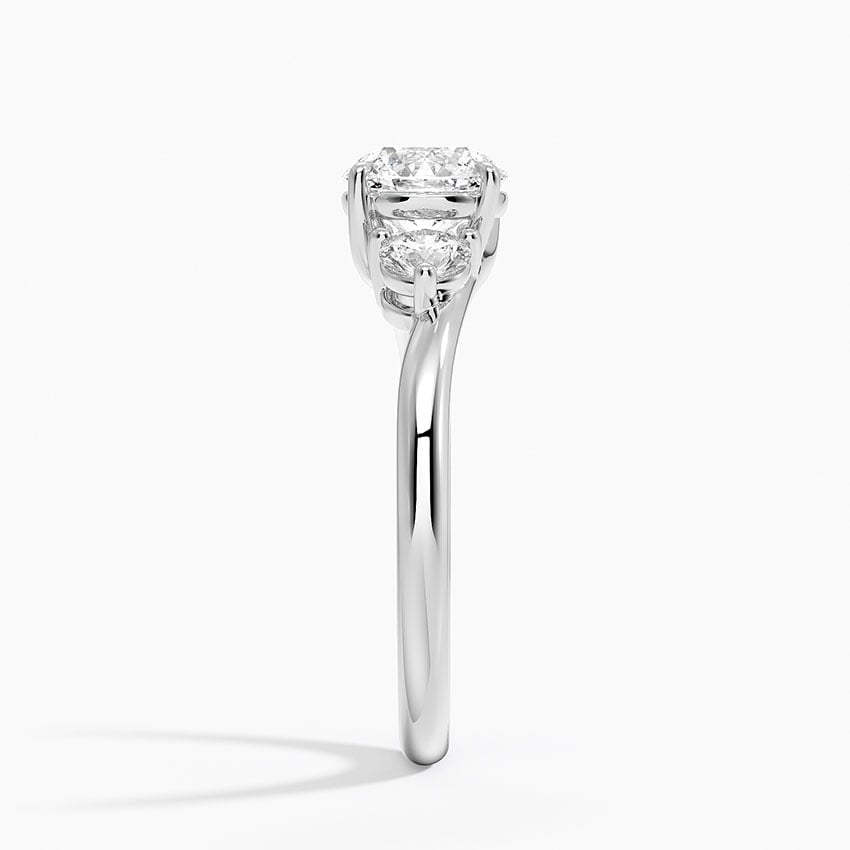 Atelier Three Stone Diamond Ring (1/3 ct. tw.) Platinum Round Engagement Ring