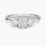 Atelier Three Stone Diamond Ring (1/3 ct. tw.) Platinum Cushion Engagement Ring