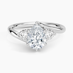 Atelier Three Stone Diamond Ring (1/3 ct. tw.) Platinum Pear Engagement Ring