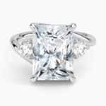Atelier Three Stone Diamond Ring (1/3 ct. tw.) Platinum Radiant Engagement Ring