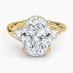 Atelier Three Stone Diamond Ring (1/3 ct. tw.) Yellow Gold 18k Oval Engagement Ring