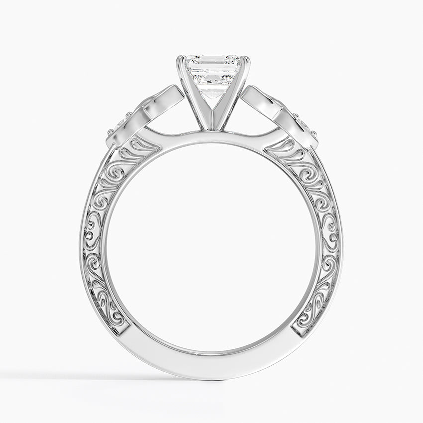Aberdeen Celtic Diamond Ring Platinum Asscher Engagement Ring