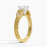Aberdeen Celtic Diamond Ring Yellow Gold 18k Asscher Engagement Ring