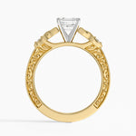 Aberdeen Celtic Diamond Ring Yellow Gold 18k Asscher Engagement Ring
