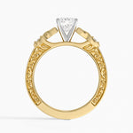 Aberdeen Celtic Diamond Ring Yellow Gold 18k Cushion Engagement Ring