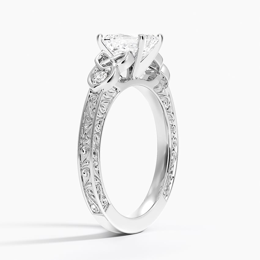 Aberdeen Celtic Diamond Ring Platinum Emerald Engagement Ring