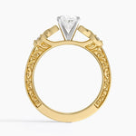 Aberdeen Celtic Diamond Ring Yellow Gold 18k Oval Engagement Ring