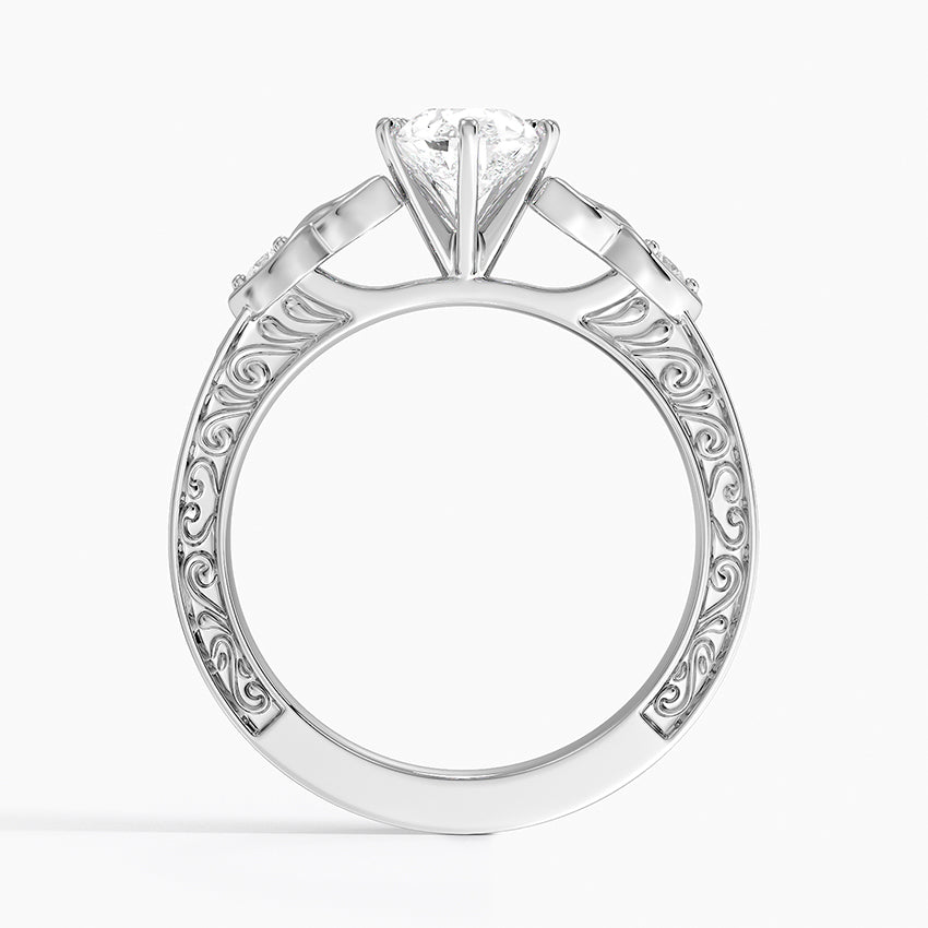Aberdeen Celtic Diamond Ring Platinum Pear Engagement Ring