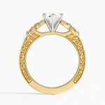 Aberdeen Celtic Diamond Ring Yellow Gold 18k Pear Engagement Ring