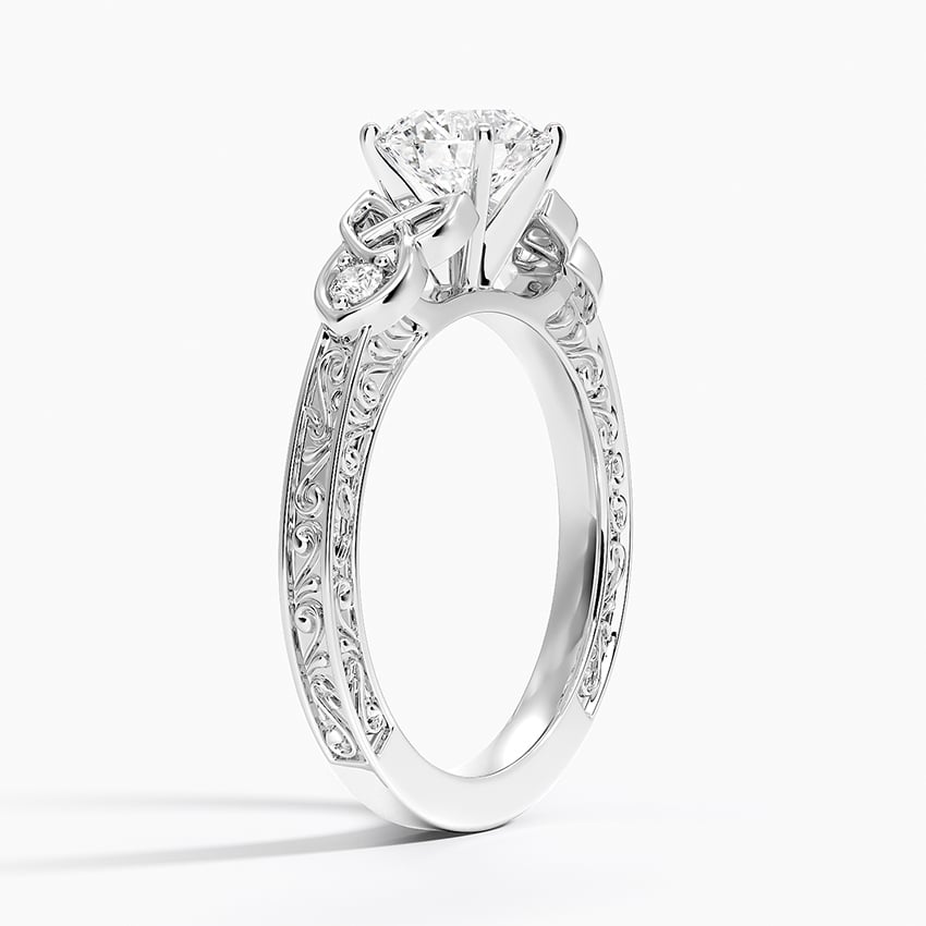 Aberdeen Celtic Diamond Ring Platinum Round Engagement Ring