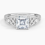Aberdeen Celtic Diamond Ring Platinum Asscher Engagement Ring
