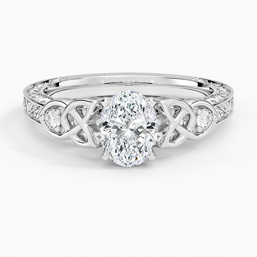 Aberdeen Celtic Diamond Ring Platinum Oval Engagement Ring