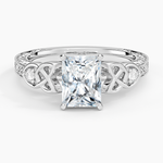 Aberdeen Celtic Diamond Ring Platinum Radiant Engagement Ring