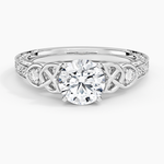 Aberdeen Celtic Diamond Ring Platinum Round Engagement Ring