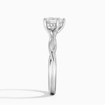 Twisted Vine Hidden Halo Diamond Ring Platinum Heart Engagement Ring