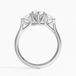 Trellis Three Stone Pear Diamond Ring Platinum Pear Engagement Ring