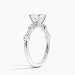 Aimee 1.7mm Diamond Ring Platinum Asscher Engagement Ring