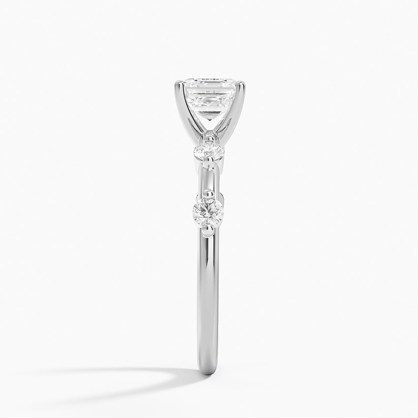 Aimee 1.7mm Diamond Ring Platinum Asscher Engagement Ring