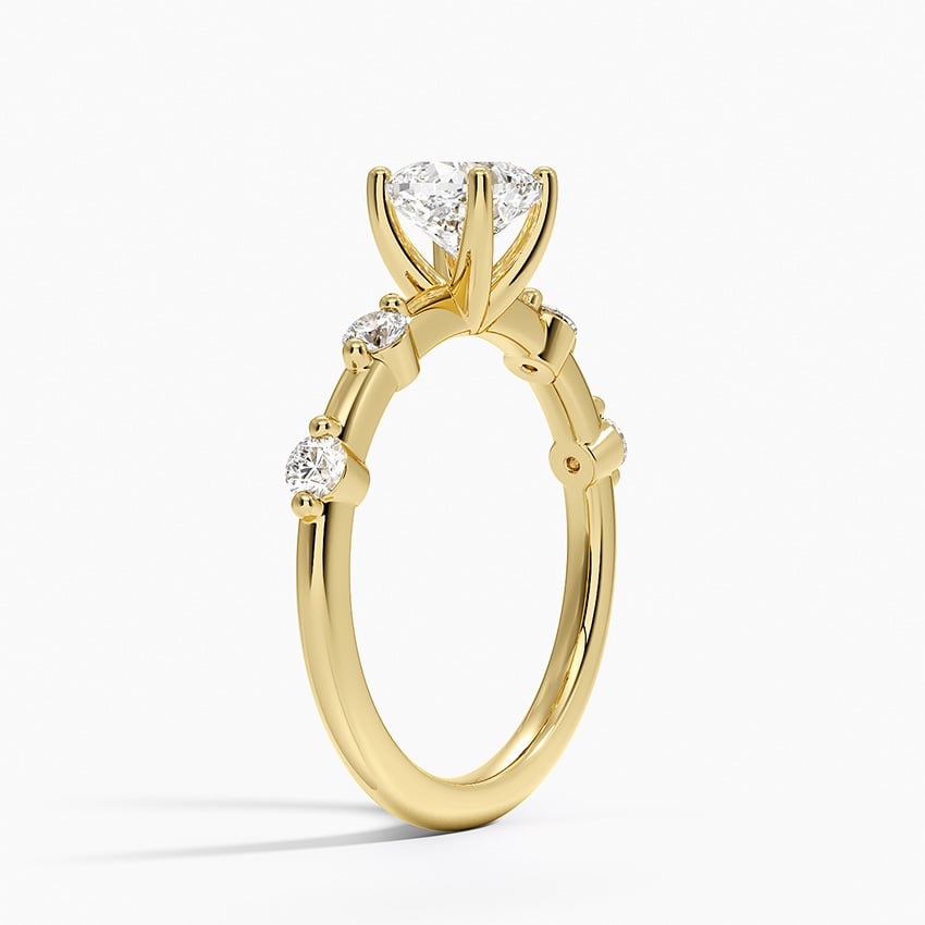 Aimee 1.7mm Diamond Ring Yellow Gold 18k Cushion Engagement Ring