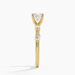 Aimee 1.7mm Diamond Ring Yellow Gold 18k Cushion Engagement Ring