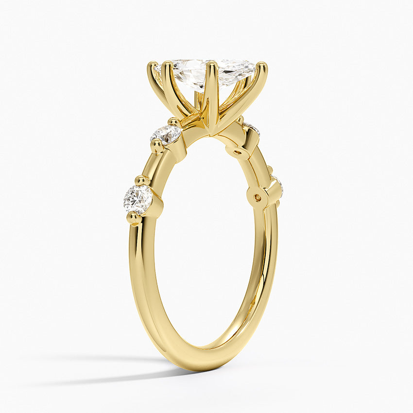 Aimee 1.7mm Diamond Ring Yellow Gold 18k Marquise Engagement Ring