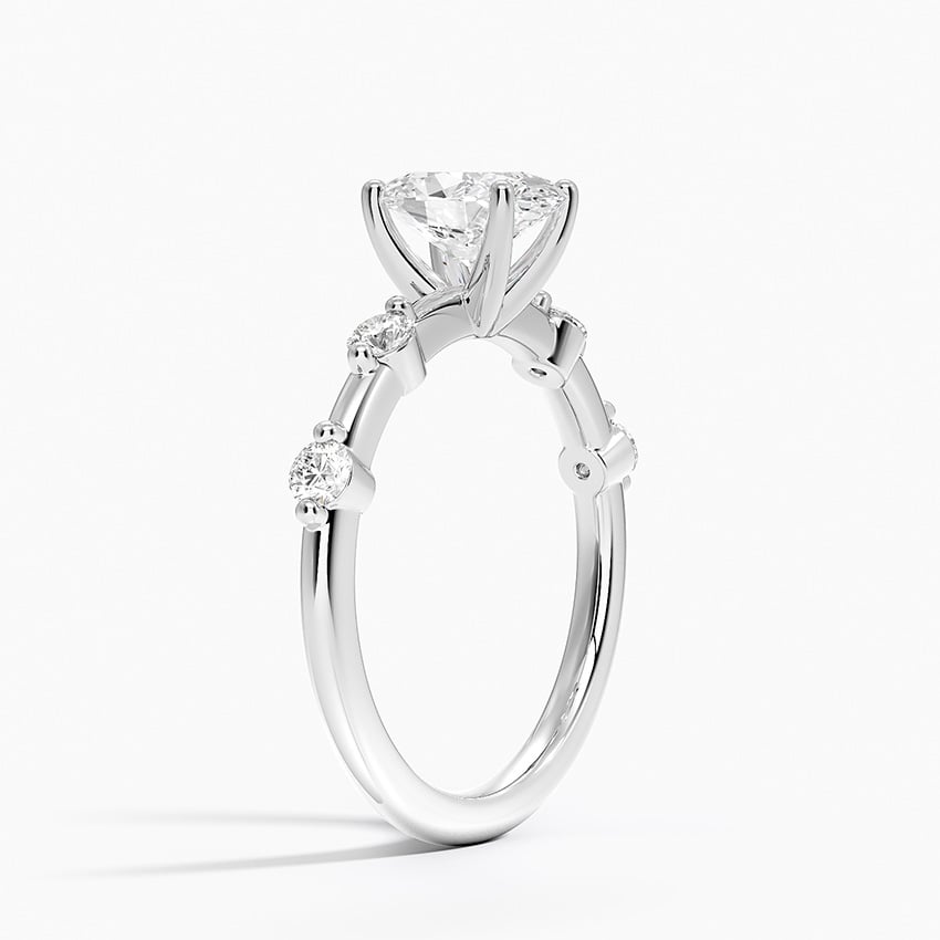 Aimee 1.7mm Diamond Ring Platinum Oval Engagement Ring