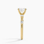 Aimee 1.7mm Diamond Ring Yellow Gold 18k Oval Engagement Ring