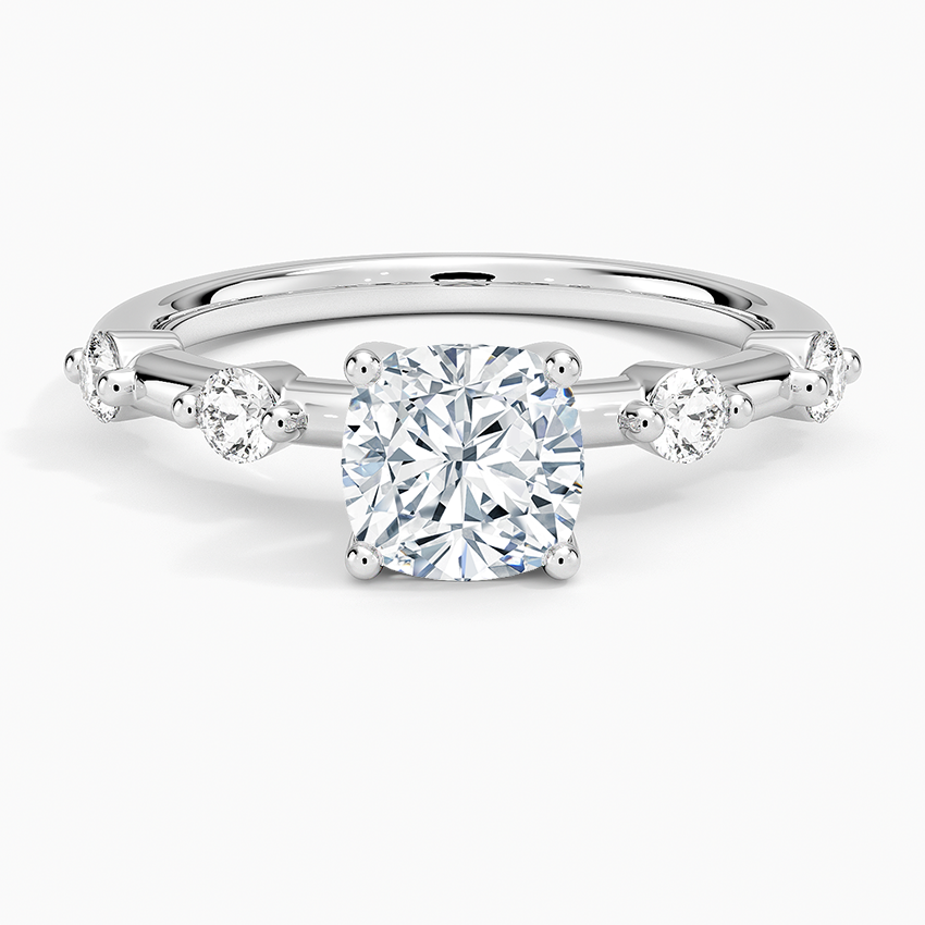 Aimee 1.7mm Diamond Ring Platinum Cushion Engagement Ring