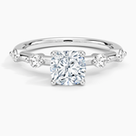 Aimee 1.7mm Diamond Ring Platinum Cushion Engagement Ring