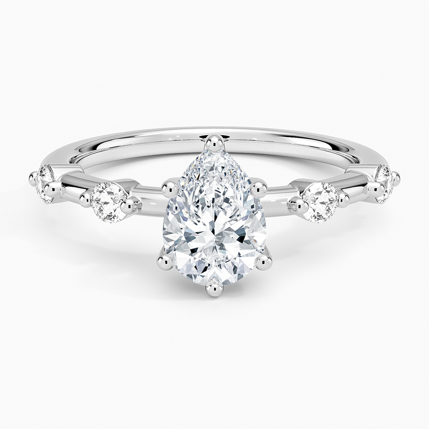 Aimee 1.7mm Diamond Ring Platinum Pear Engagement Ring