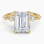 Aimee 1.7mm Diamond Ring Yellow Gold 18k Emerald Engagement Ring