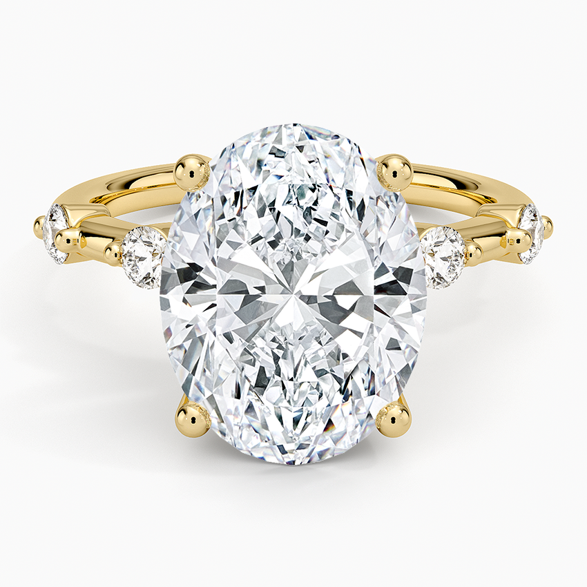 Aimee 1.7mm Diamond Ring Yellow Gold 18k Oval Engagement Ring