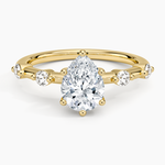 Aimee 1.7mm Diamond Ring Yellow Gold 18k Pear Engagement Ring