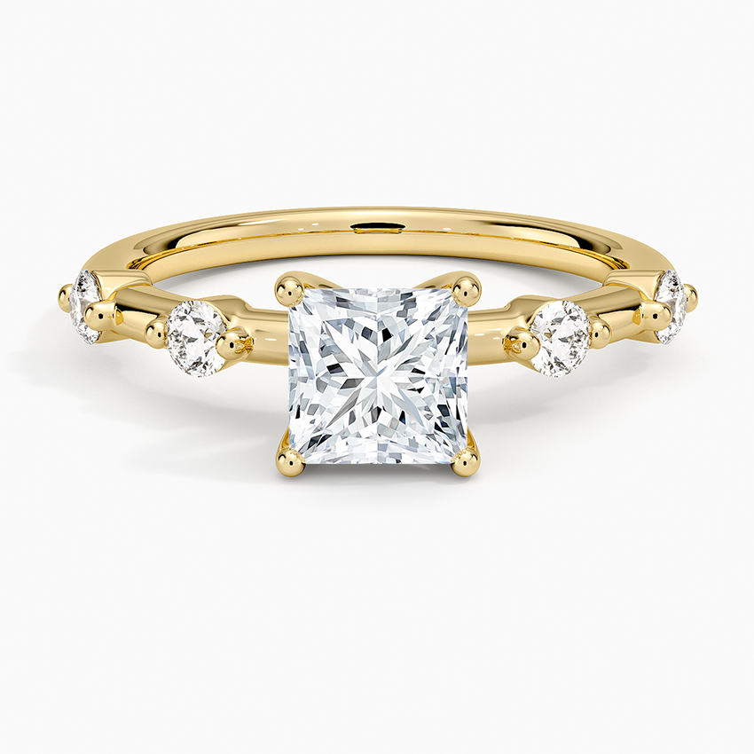 Aimee 1.7mm Diamond Ring Yellow Gold 18k Princess Engagement Ring