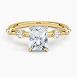 Aimee 1.7mm Diamond Ring Yellow Gold 18k Radiant Engagement Ring