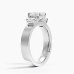 Peyton Emerald Cut Three Stone Diamond Ring (1/2 ct. tw.) Platinum Oval Engagement Ring