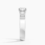 Peyton Emerald Cut Three Stone Diamond Ring (1/2 ct. tw.) Platinum Round Engagement Ring