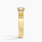 Peyton Emerald Cut Three Stone Diamond Ring (1/2 ct. tw.) Yellow Gold 18k Round Engagement Ring