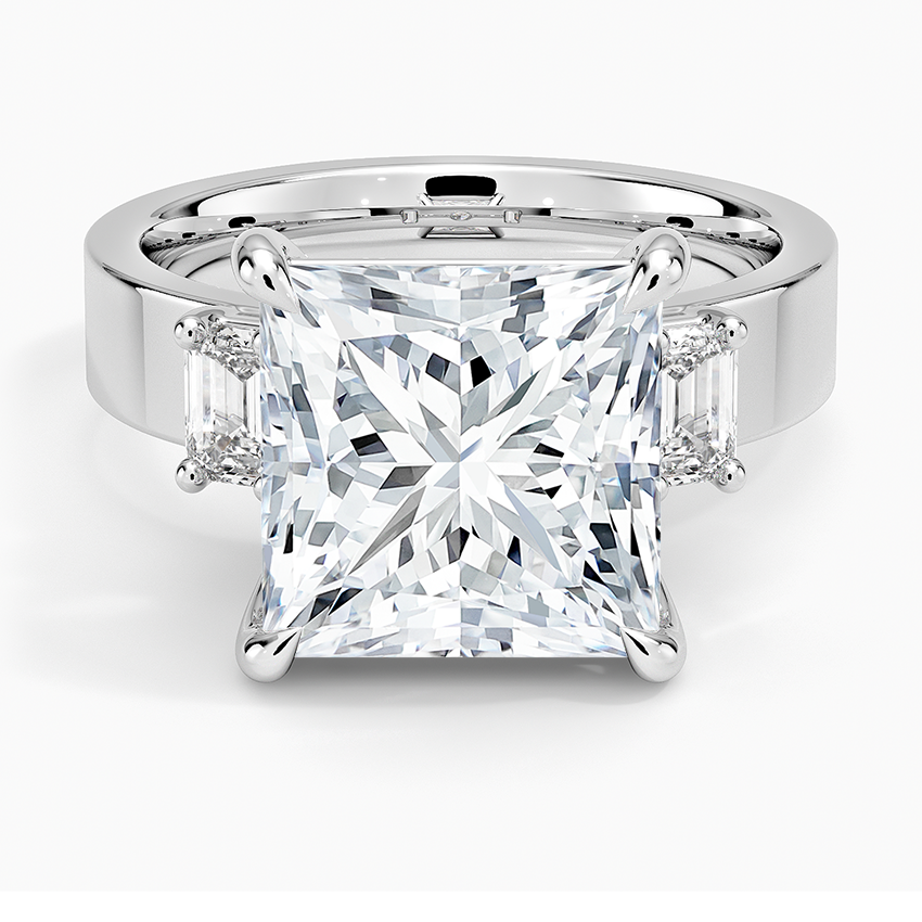 Peyton Emerald Cut Three Stone Diamond Ring (1/2 ct. tw.) Platinum Princess Engagement Ring