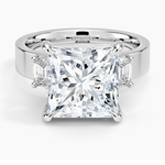 Peyton Emerald Cut Three Stone Diamond Ring (1/2 ct. tw.) Platinum Princess Engagement Ring