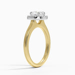 Platinum Mixed Metal Julia Halo Diamond Ring (1/5 ct. tw.) Yellow Gold 18k Cushion Engagement Ring