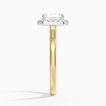 Platinum Mixed Metal Julia Halo Diamond Ring (1/5 ct. tw.) Yellow Gold 18k Emerald Engagement Ring
