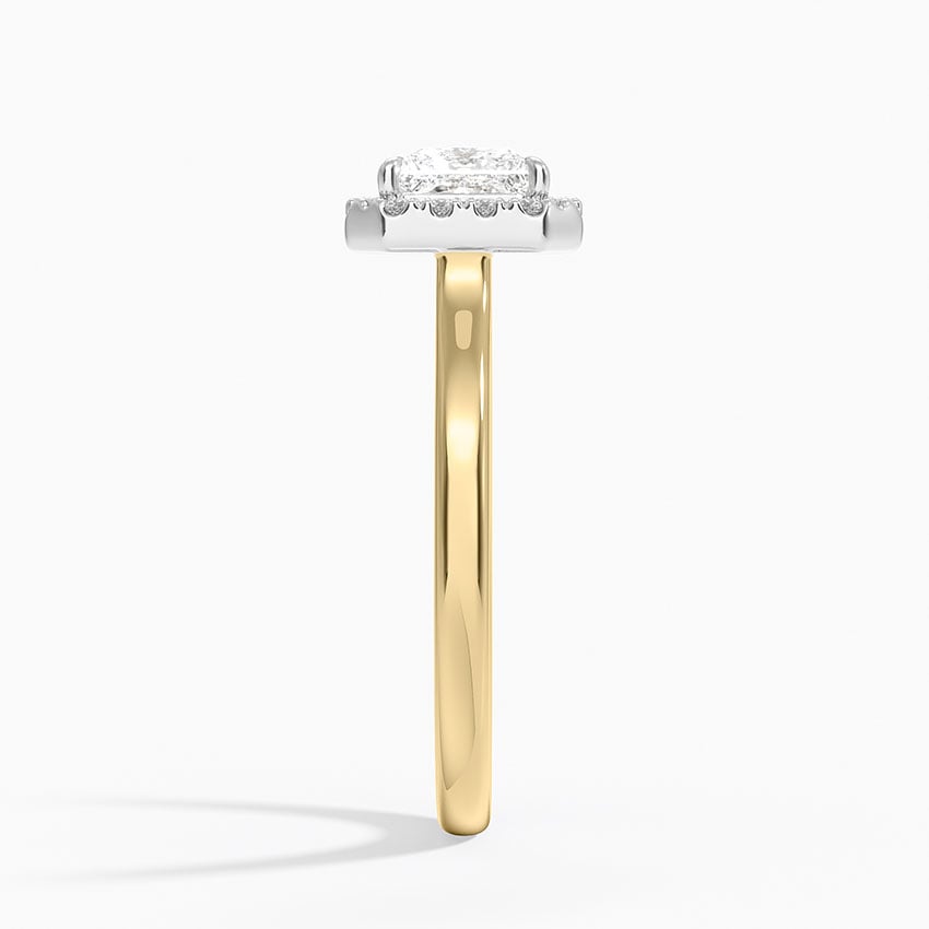 Platinum Mixed Metal Julia Halo Diamond Ring (1/5 ct. tw.) Yellow Gold 18k Princess Engagement Ring