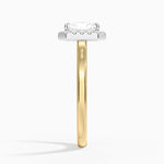 Platinum Mixed Metal Julia Halo Diamond Ring (1/5 ct. tw.) Yellow Gold 18k Radiant Engagement Ring