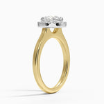 Platinum Mixed Metal Julia Halo Diamond Ring (1/5 ct. tw.) Yellow Gold 18k Round Engagement Ring