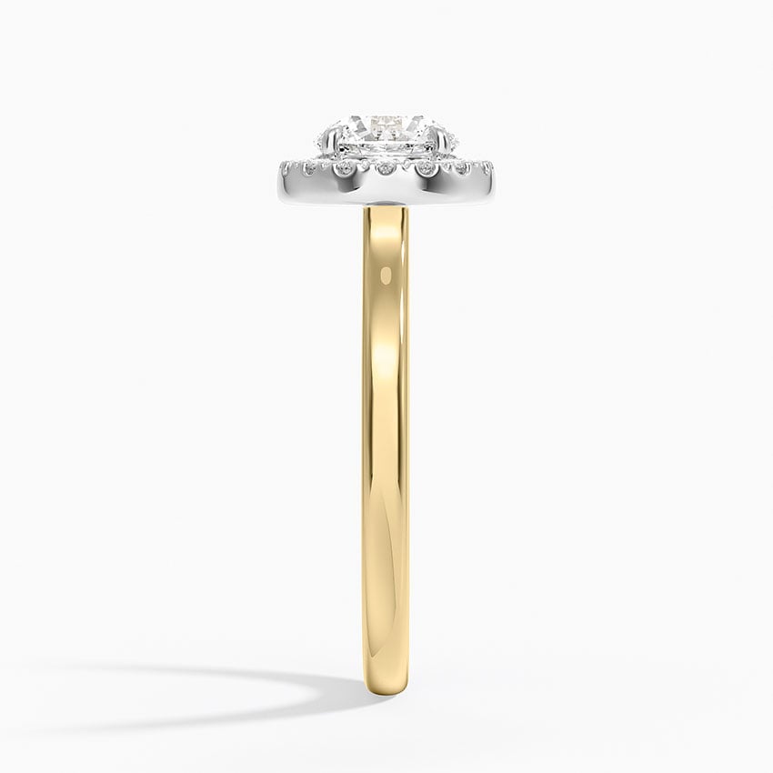 Platinum Mixed Metal Julia Halo Diamond Ring (1/5 ct. tw.) Yellow Gold 18k Round Engagement Ring