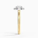 Platinum Mixed Metal Julia Halo Diamond Ring (1/5 ct. tw.) Yellow Gold 18k Round Engagement Ring